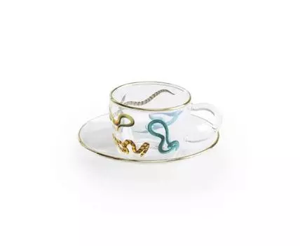 Кофейная пара Snakes (прозрачный, золотистый, 11)