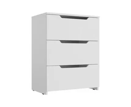 Комод Брайт (Низкие, 40 см, Ящики, Прямые, Белый, 60 см)