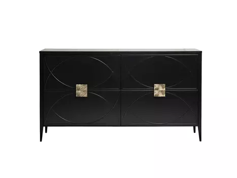 Комод черный с ящиками