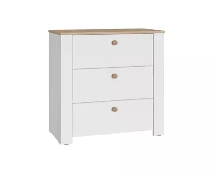 Комод Джастин 16.228.03 белый PE шагрень / дуб белый exclusive OW D4430