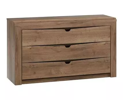 Комод Гарда (Низкие, Неглубокие, Ящики, Под телевизор, Коричневое дерево, 137)