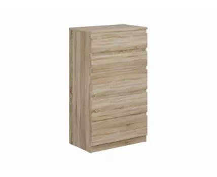 Комод КАСТОР с пятью ящиками, цвет Дуб Сонома