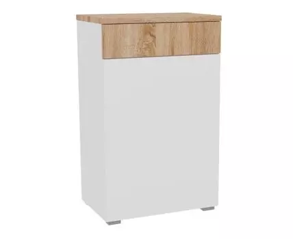 Комод Куба (Высокие, Неглубокие, Полки, Прямые, Белый, 58.2)