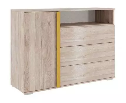 Комод Лайк (Низкие, 40 см, Полки, Под телевизор, оранжевый, 105)