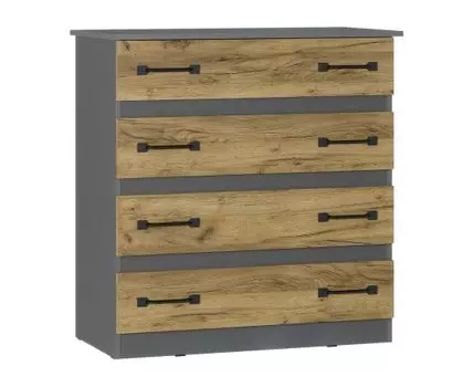 Комод Лира (Высокие, 50 см, Ящики, Под телевизор, Серый, 88,2)