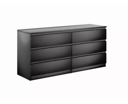 Комод МАЛЬТА длинный с шестью выдвижными ящиками, цвет Дуб Венге