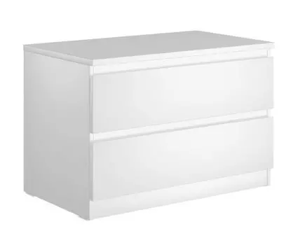 Комод Мальта (Низкие, 50 см, Ящики, Под телевизор, Белый, 80 см)