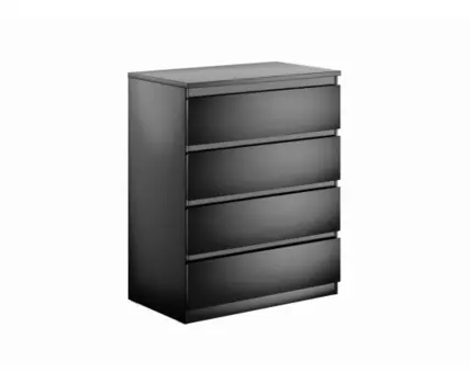 Комод МАЛЬТА высокий с четырьмя выдвижными ящиками, цвет Дуб Венге