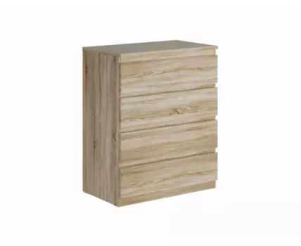 Комод МАЛЬТА высокий с четырьмя выдвижными ящиками, цвет Дуб Сонома