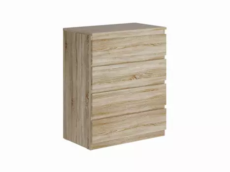 Комод МАЛЬТА высокий с четырьмя выдвижными ящиками, цвет Дуб Сонома
