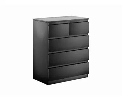 Комод МАЛЬТА высокий с пятью выдвижными ящиками, цвет Дуб Венге