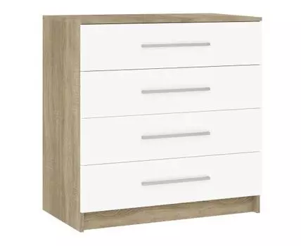 Комод Марика (Низкие, Неглубокие, Ящики, Под телевизор, Белый, 82.2)