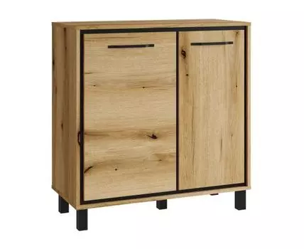 Комод Мельбурн (Высокие, 40 см, Полки, Под телевизор, Светлое дерево, 88)