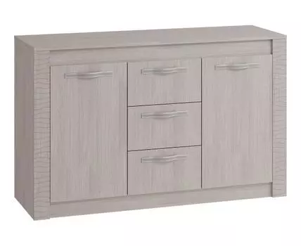 Комод Монако (Низкие, Неглубокие, Полки, Под телевизор, Светлое дерево, 136)