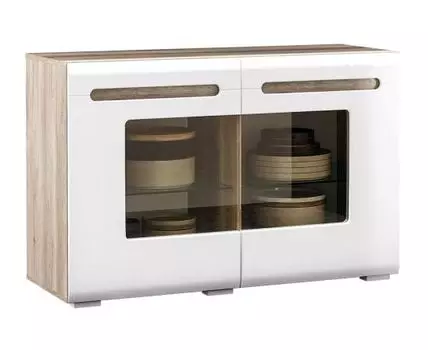 Комод Наоми Лайт (Низкие, 50 см, Полки, Буфеты, Белый, 120 см)