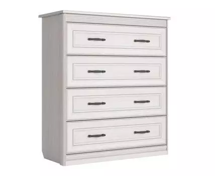 Комод Неаполь (Высокие, 40 см, Ящики, Под телевизор, Светлое дерево, 85.6)