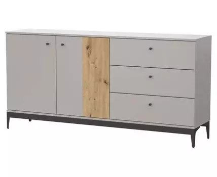 Комод Нордик (87, 40 см, Полки, Под телевизор, Серый, 175)