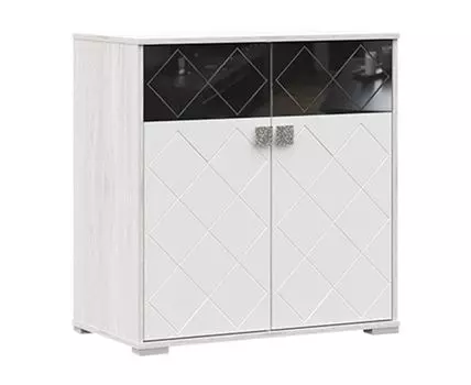 Комод Сейма (87,2, 50 см, Полки, Под телевизор, Белый, 83,8)