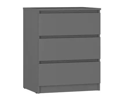 Комод Симпл (Низкие, 50 см, Ящики, Прямые, Серый, 60 см)