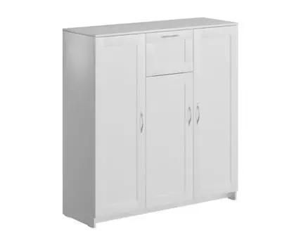 Комод Сириус (Высокие, 40 см, Полки, Под телевизор, Белый, 117,1)