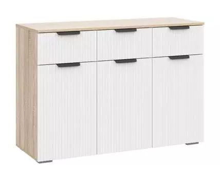 Комод Стокгольм КМ03-1200 дуб сонома / line софт пломбир