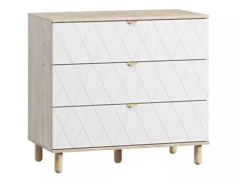 Комод Теджонс-3 Diamond Milk