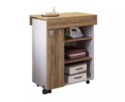 Комод Тео (86.6, Неглубокие, Полки, Под телевизор, Светлое дерево, 71)