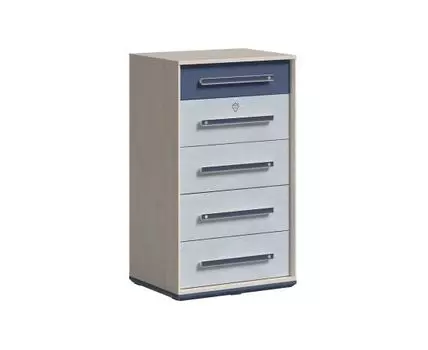 Комод Trio (бежевый, белый, темно-синий)