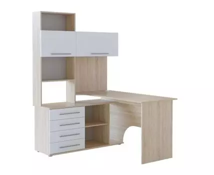 Компьютерный стол Бастон (182.8, 123.5, Угловые, Белый, 140)