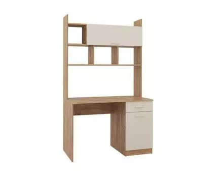 Компьютерный стол Бишоп 2 112х57х180 дуб крафт золотой / кашемир