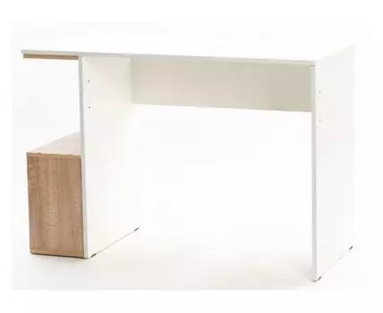 Компьютерный стол Дижон 110х50х75 белое тиснение / дуб сонома