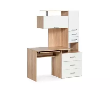 Компьютерный стол Джаз-17 левый дуб сонома