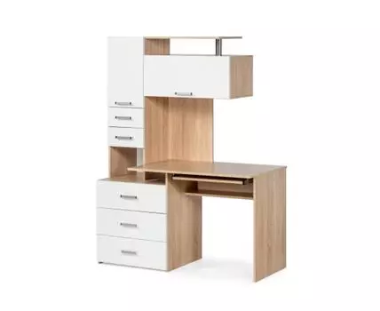 Компьютерный стол Джаз-17 правый дуб сонома