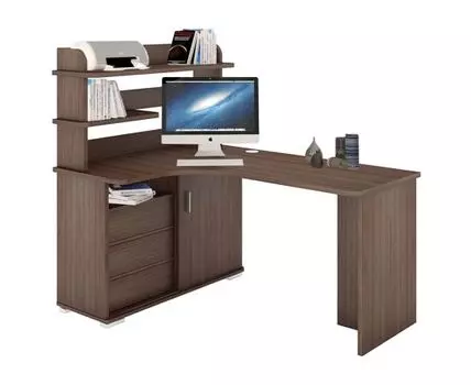 Компьютерный стол Голиаф (138.5, 116, Угловые, Коричневое дерево, 140)