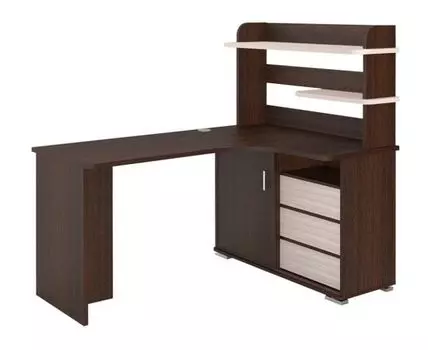 Компьютерный стол Голиаф (138.5, 116, Угловые, Темное-светлое дерево, 140)