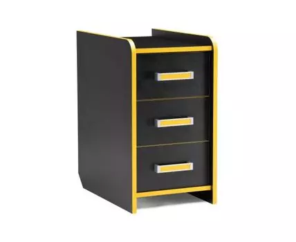 Компьютерный стол Ханна 33х50х60 черная / желтая