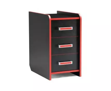 Компьютерный стол Ханна 33х55х60 черная / красная