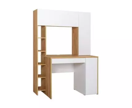 Компьютерный стол Комфорт 12.71 116,7х60,2х165,4 дуб золотой craft / белая аляска