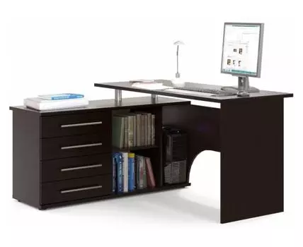 Компьютерный стол КСТ-109Л 127х140х75 левый венге