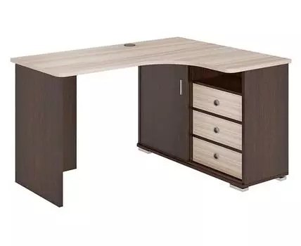 Компьютерный стол Линкор (74, 116, Угловые, Темное-светлое дерево, 140/160)