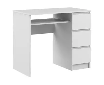 Компьютерный стол Мадера СМП 90х50х77 правый лдсп белый