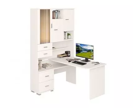 Компьютерный стол Мэтью (216, 130, Угловые, Белый, 140)