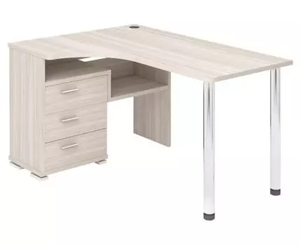 Компьютерный стол Менфил-1 (75, 101, Угловые, Светлое дерево, 130)