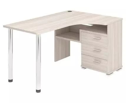 Компьютерный стол Менфил-1 (75, 101, Угловые, Светлое дерево, 130)