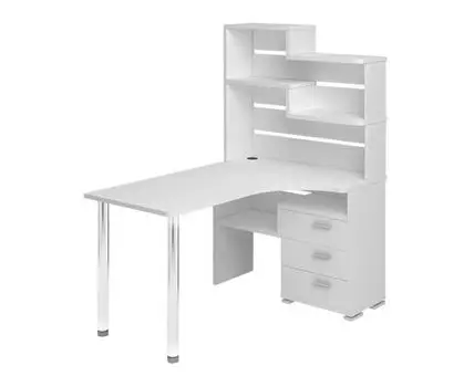 Компьютерный стол Менфил-2 (162.5, 101, Угловые, Белый, 130)