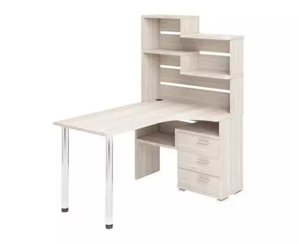 Компьютерный стол Менфил-2 (162.5, 101, Угловые, Светлое дерево, 130)