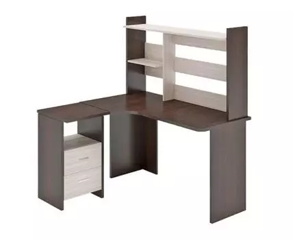 Компьютерный стол Мистери (152, 120, Угловые, Темное-светлое дерево, 130)