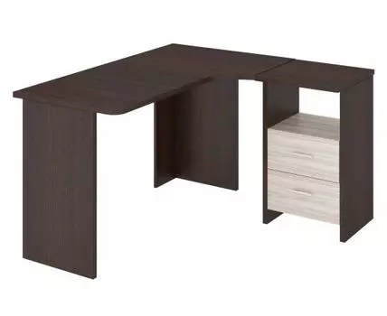 Компьютерный стол Мистерия (77, 120, Угловые, Темное-светлое дерево, 130)