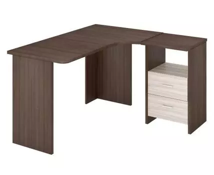 Компьютерный стол Мистерия (77, 120, Угловые, Темное-светлое дерево, 130)