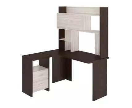 Компьютерный стол Окулус (178.4, 120, Угловые, Темное-светлое дерево, 130)